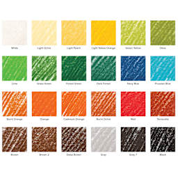 Blick Studio Pastel Set - Landscape Colors, Set of 24, color swatches