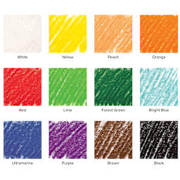 Blick Studio Pastel Set - Assorted Colors, Set of 12, swatches
