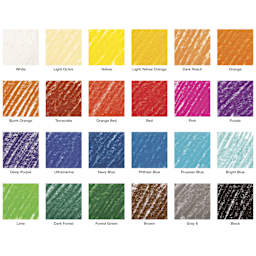 Blick Studio Pastel Set - Assorted Colors, Set of 24, colors swatches
