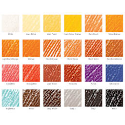 Blick Studio Pastel Set - Portrait Colors, Set of 24, color swatches