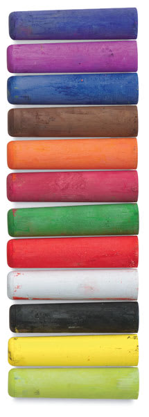 Prang Freart Large Drawing Chalk - Assorted 12 colors of Drawing chalk shown, colors may vary
