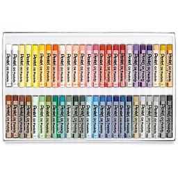 Pentel Oil Pastel Set - Assorted Colors, Set of 50, Inside Package