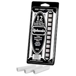 Alphacolor Soft Pastels - White, Pkg of 12