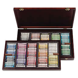 Rembrandt Soft Pastel Set - Set of 150, Assorted Colors, Wood Box, open box