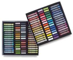 Rembrandt Soft Pastels Set of 120 (60 Full Sticks and 60 Half-Sticks), Assorted. In package. 