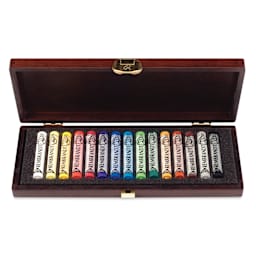 Rembrandt Soft Pastel Set - Set of 15, Assorted Colors, Wood Box, open box