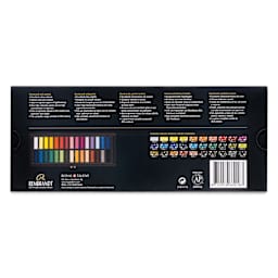 Rembrandt Soft Pastel Set - Assorted Colors, Half Sticks, Wood Box, Set of 30, back of packaging