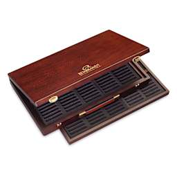 Rembrandt Soft Pastels Storage Box - Empty Wood Box, Holds 150 full length pastels (with tray removed)