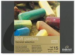 Rembrandt Soft Pastels Set of 15, Half-Sticks. Front of package.