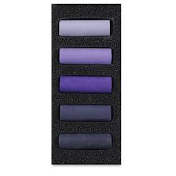 Rembrandt Soft Pastels Set of 5 Deep Violets, Half-Sticks. In package.