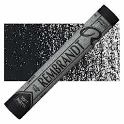 Rembrandt Soft Pastel - Black 700.4 pastel and swatch