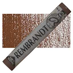 Rembrandt Soft Pastel - Burnt Sienna 411.3 pastel and swatch