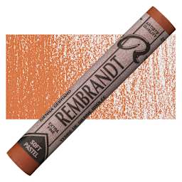 Rembrandt Soft Pastel - Burnt Sienna 411.7 pastel and swatch