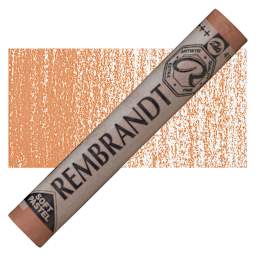 Rembrandt Soft Pastel - Burnt Sienna 411.8 pastel and swatch