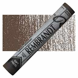 Rembrandt Soft Pastel - Burnt Umber 409.3 pastel and swatch