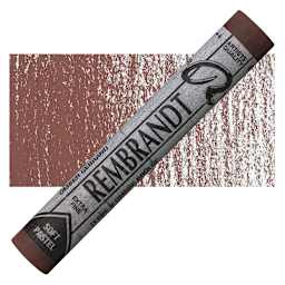 Rembrandt Soft Pastel - Burnt Umber 409.5 pastel and swatch