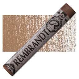 Rembrandt Soft Pastel - Burnt Umber 409.7 pastel and swatch