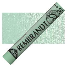 Rembrandt Soft Pastel - Cinnabar Green Deep 627.10 pastel and swatch