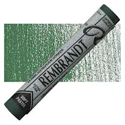 Rembrandt Soft Pastel - Cinnabar Green Deep 627.3 pastel and swatch