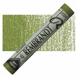 Rembrandt Soft Pastel - Olive Green 620.5 pastel and swatch