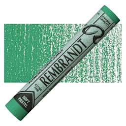 Rembrandt Soft Pastel - Permanent Green Deep 619.5 pastel and swatch