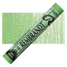 Rembrandt Soft Pastel - Permanent Green Light 618.5 pastel and swatch