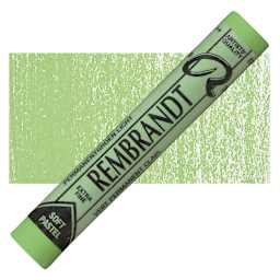 Rembrandt Soft Pastel - Permanent Green Light 618.7 pastel and swatch