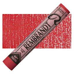 Rembrandt Soft Pastel - Permanent Red Deep 371.4 pastel and swatch