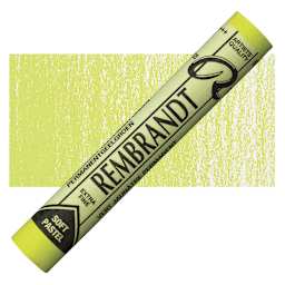 Rembrandt Soft Pastel - Permanent Yellow Green 633.4 pastel and swatch