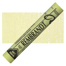Rembrandt Soft Pastel - Permanent Yellow Green 633.8 pastel and swatch