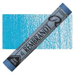 Rembrandt Soft Pastel - Turquoise 522.5 pastel and swatch