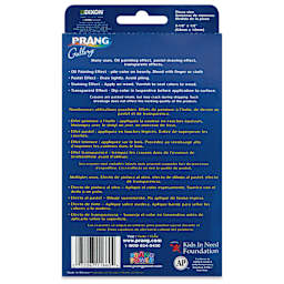 Prang Gallery Sketcho Oil Pastel Crayons - Assorted Colors, Set of 12, back of the packaging