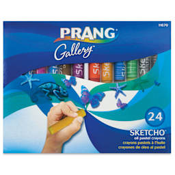 Prang Gallery Sketcho Oil Pastel Crayons - Assorted Colors, Set of 24, front of the packaging