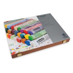 Schmincke Soft Pastels - Set of 60, Assorted Colors, Wood Box, Full Stick, closed