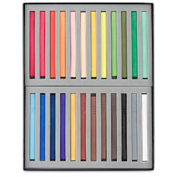 Prismacolor NuPastel Color Sticks - Set of 24 Assorted Colors. Inner two trays of sticks.