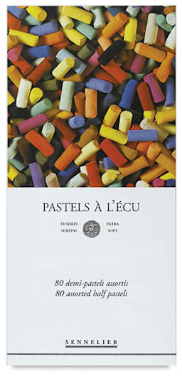Sennelier Soft Pastels - Set of 80, Assorted Colors, Half Sticks (front of box)