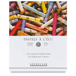 Sennelier Soft Pastels - Set of 24, Iridescent Colors (front of box)