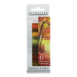 Sennelier Soft Pastels - Set of 6, Autumn Landscape, Half-Sticks (front of package)