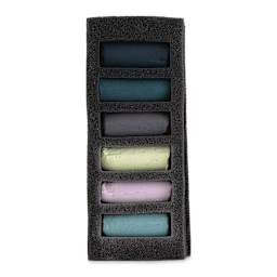 Sennelier Soft Pastels - Set of 6, Stormy Sky, Half-Sticks (set contents)