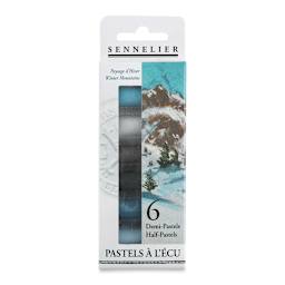 Sennelier Soft Pastels - Set of 6, Winter Landscape, Half-Sticks (front of package)