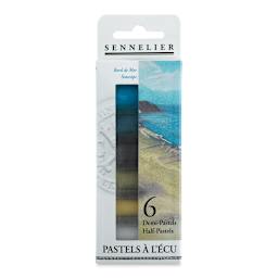 Sennelier Soft Pastels - Set of 6, Seaside, Half-Sticks (front of package)