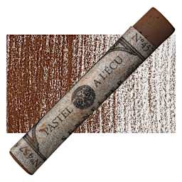 Sennelier Soft Pastel - Burnt Sienna 457 pastel and swatch