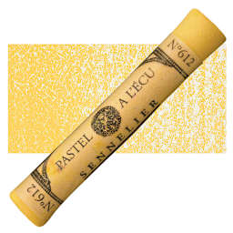 Sennelier Soft Pastel - Cadmium Yellow Deep 612 pastel and swatch