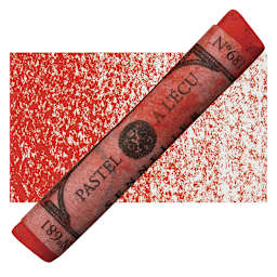 Sennelier Soft Pastel - Helios Red pastel and swatch