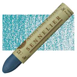 Sennelier Oil Pastel - Bright Turquoise oil pastel and swatch