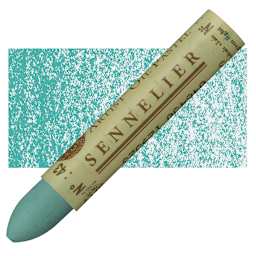 Sennelier Oil Pastel - Cobalt Green Light oil pastel and swatch