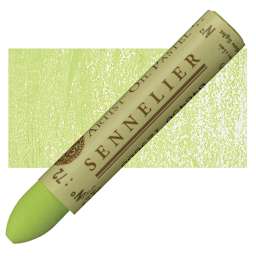 Sennelier Oil Pastel - Green Yellow Light oil pastel and swatch