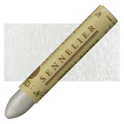 Sennelier Oil Pastel - Iridescent White oil pastel and swatch
