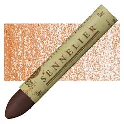 Sennelier Oil Pastel - Mars Orange oil pastel and swatch