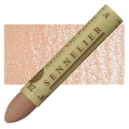 Sennelier Oil Pastel - Orange Ochre oil pastel and swatch